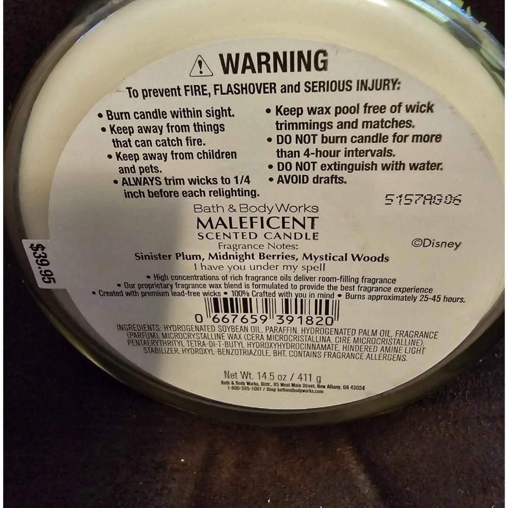 Disney Villains Maleficent Candle - Bath & body works - Picture 5 of 5